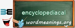 WordMeaning blackboard for encyclopediacal